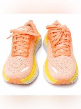 Hoka Bondi 8 Running Shoes Women’s 5B “Shell Coral / Peach Parfait”